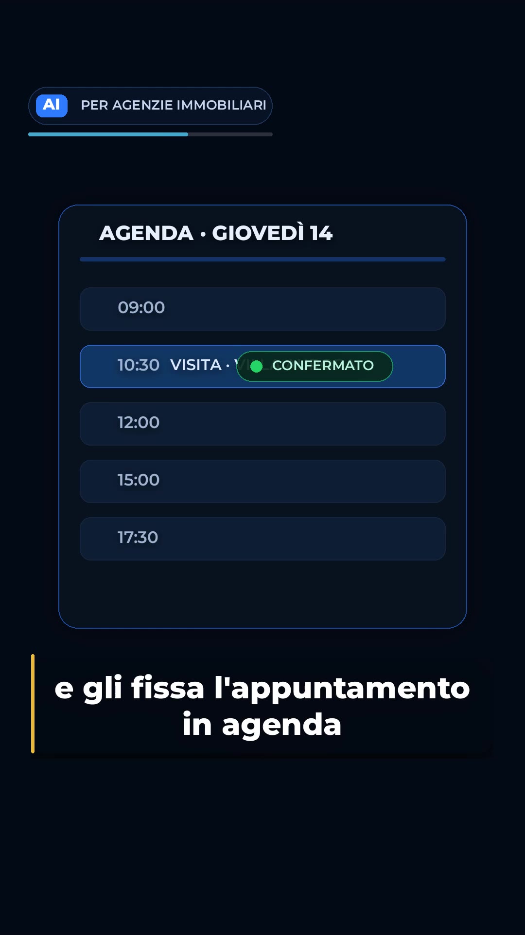 Appuntamento confermato in agenda